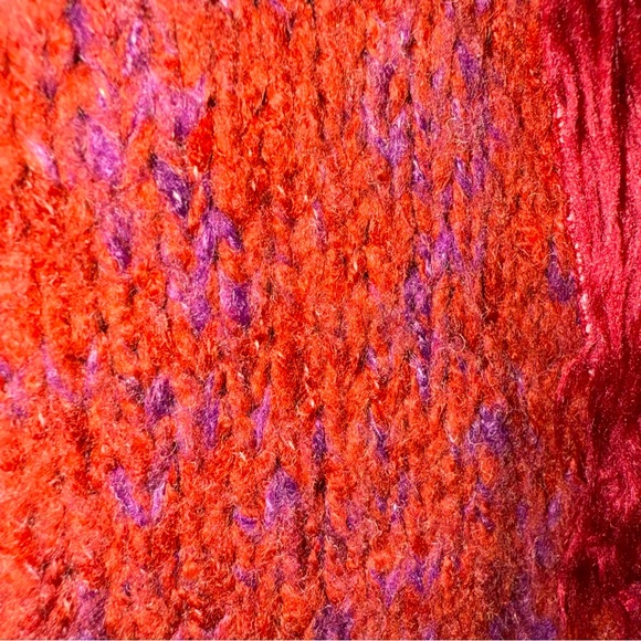 Frenchi Red Faux Fur Trim Cardigan - Picture 5 of 11